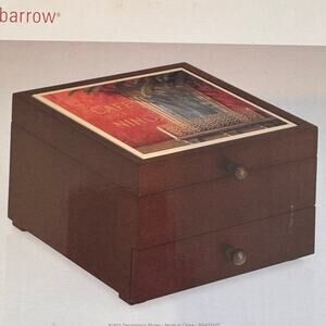 New in Box Vtg Croft & Barrow Cafe Chez Nino Jewelry Box 8.5"x6" Wood